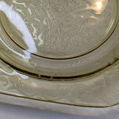 Federal Yellow/Citron Depression Glass Plates