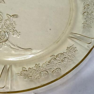 Federal Yellow/Citron Depression Glass Plates