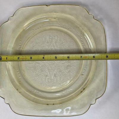 Federal Yellow/Citron Depression Glass Plates