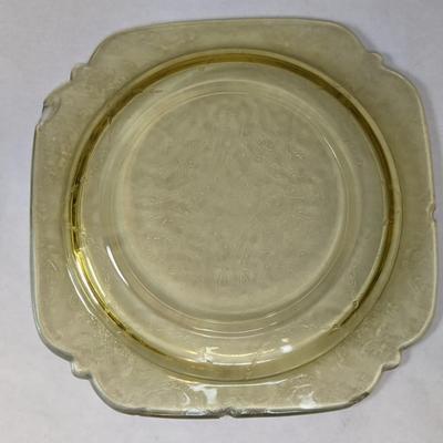 Federal Yellow/Citron Depression Glass Plates