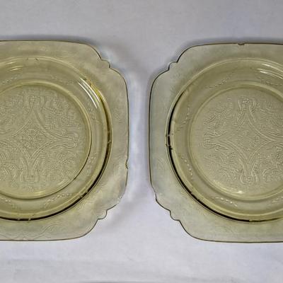 Federal Yellow/Citron Depression Glass Plates