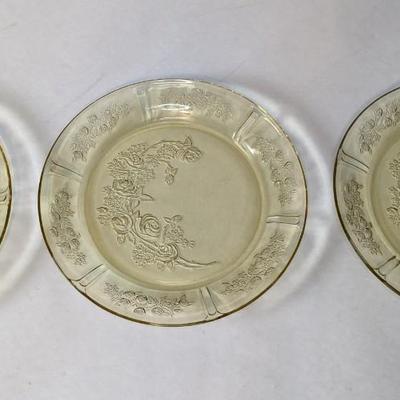 Federal Yellow/Citron Depression Glass Plates