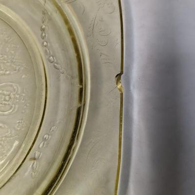 Federal Yellow/Citron Depression Glass Plates