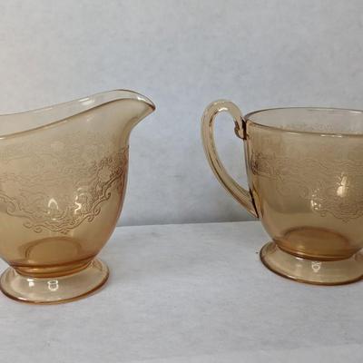 Fostoria Glass Vesper Amber Serveware