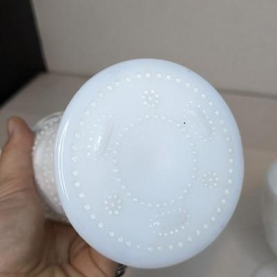 Kemple Lace Milk Glass Assortment