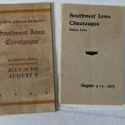 Iowa Chautauqua Early 1900's Ephemera and Postcards