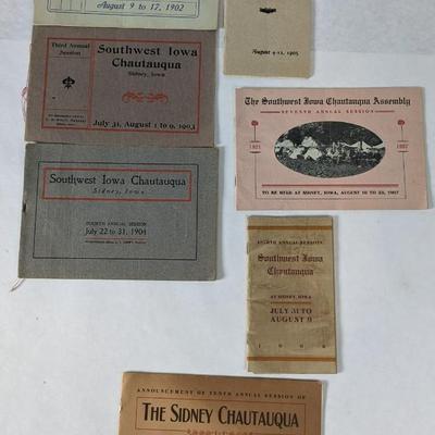 Iowa Chautauqua Early 1900's Ephemera and Postcards