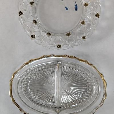 Decorative Clear Glass Servers