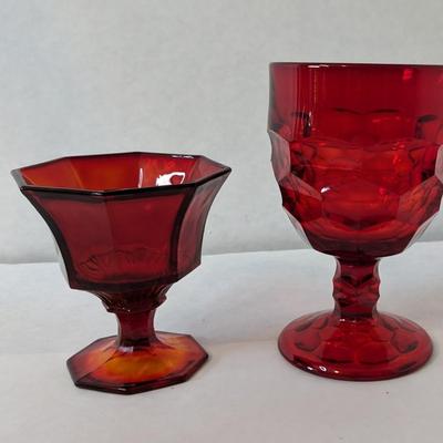 Red and Green Glass Assortment