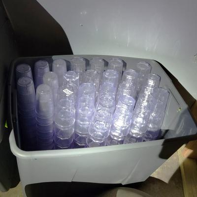 Tub of Plastic Glasses