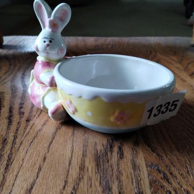 Ceramic Easter Bunny Holder