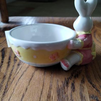 Ceramic Easter Bunny Holder