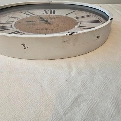 Wrought Iron Table, Caddy & Oval Clock.   (UB-JS)