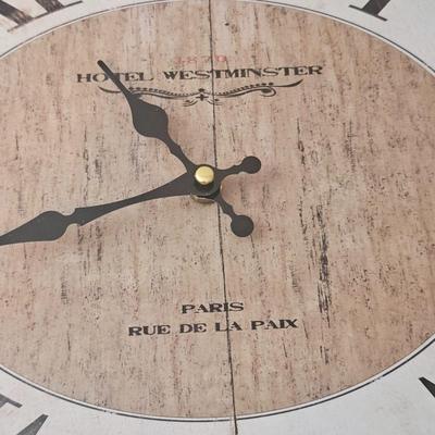 Wrought Iron Table, Caddy & Oval Clock.   (UB-JS)