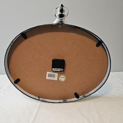 Wrought Iron Table, Caddy & Oval Clock.   (UB-JS)