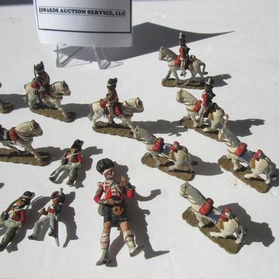 Lot of Miniature Lead Soldiers on Horseback - Read Description