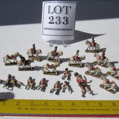 Lot of Miniature Lead Soldiers on Horseback - Read Description