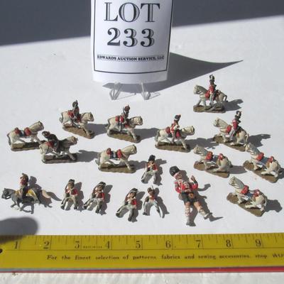 Lot of Miniature Lead Soldiers on Horseback - Read Description