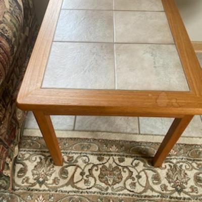Vintage Danish Modern Toften Mobelfabrik Teak 6 Tile Top Side Table