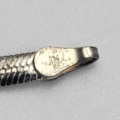 Silver Magic Oval Herringbone 040 Necklace