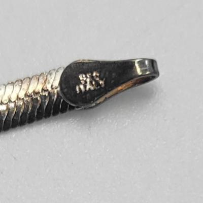 Silver Magic Oval Herringbone 040 Necklace