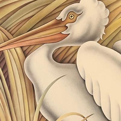 HUGH RICKS ~ 1984 Louisiana World Exposition Heron Print ~ *Read Details