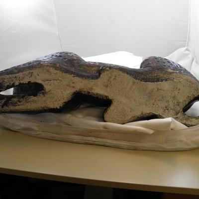 Large Cement Cheetah Sculpture 8"x24"