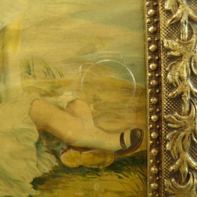 Vintage St. Bernard "Guarding" Print 17"