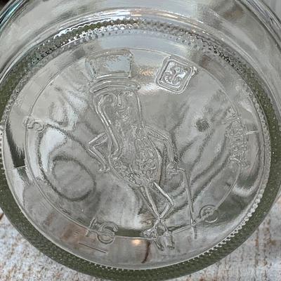 Mr. Peanut Glass Jar w/Top Hat Lid 75th Birthday 1991 & 1982 Planters Mr Peanut Glass Jar