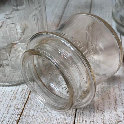 Mr. Peanut Glass Jar w/Top Hat Lid 75th Birthday 1991 & 1982 Planters Mr Peanut Glass Jar