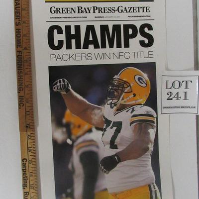 Lot 241:  Green Bay Packers Champs Laminated Poster, 2011