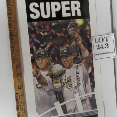 Lot 243: Green Bay Packers Super Bowl Champs, Laminated Large Poster, 2011