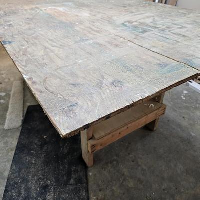 Wood Top Work Table (BG-JS)