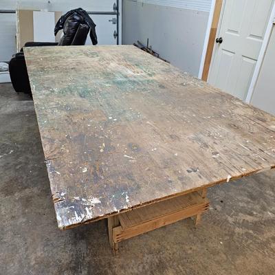 Wood Top Work Table (BG-JS)