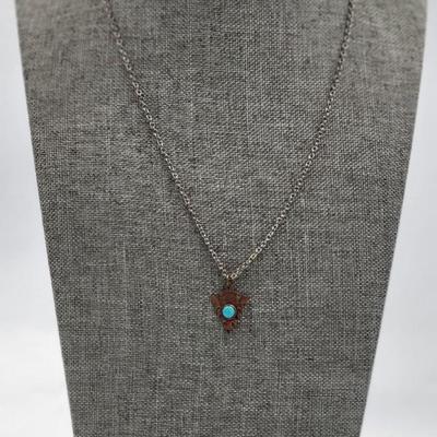 Small Copper Arrowhead Necklace