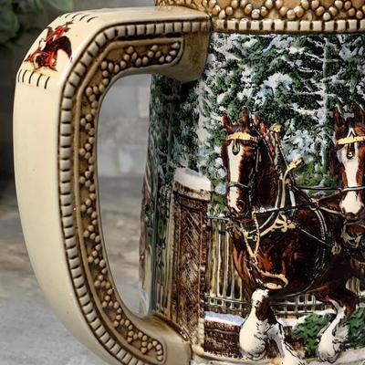1987 Limited Edition Budweiser Holiday Stein #CS70, "C" Series, Collector's Series