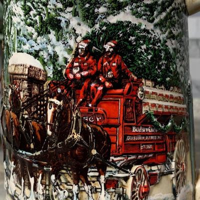 1987 Limited Edition Budweiser Holiday Stein #CS70, "C" Series, Collector's Series