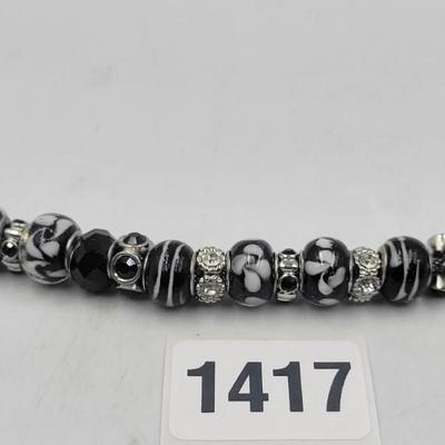 Black and White Beaded Bracelet
