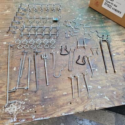 Large Assortment of Peg Board Hooks  (BG-JS)
