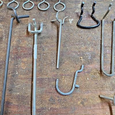 Large Assortment of Peg Board Hooks  (BG-JS)