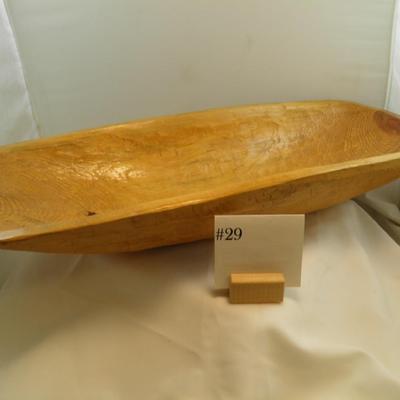 24" Hand Carved Wooden Bowl Table DÃ©cor Made in Mexico