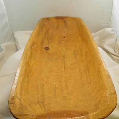 24" Hand Carved Wooden Bowl Table DÃ©cor Made in Mexico