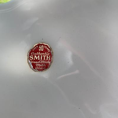 Vintage 1950â€™s , L E Smith banana stand milk glass