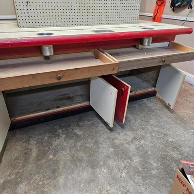 Work Table w/Drawers & Storage  (BG-JS)