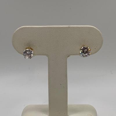 Gold Pins & Pendants with Rhinestone Stud Earrings (B2-HS)