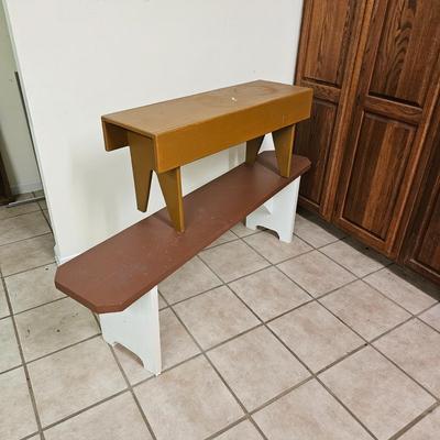 Pair of Wooden Benches  (G-JS)