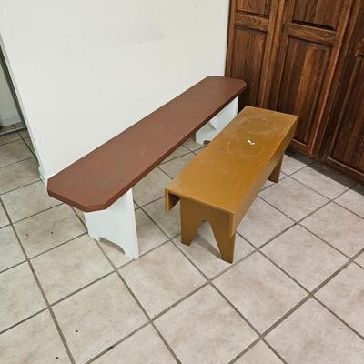 Pair of Wooden Benches  (G-JS)