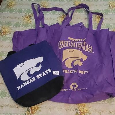 Lot of 3 K-State Book/Shopping Bags