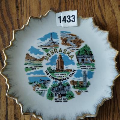 Nebraska Souvenir Plate