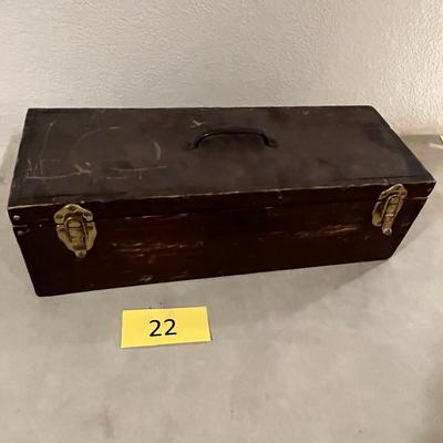 Antique tool box w/ tools